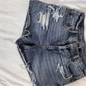 American Eagle Outfitters Ripped Blue Jean Shorts